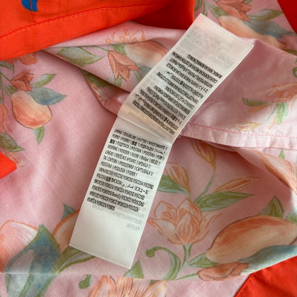 NWT Farm Rio Sicily Flowers Orange Printed Cotton Maxi Dress XS - Picture 12 of 16